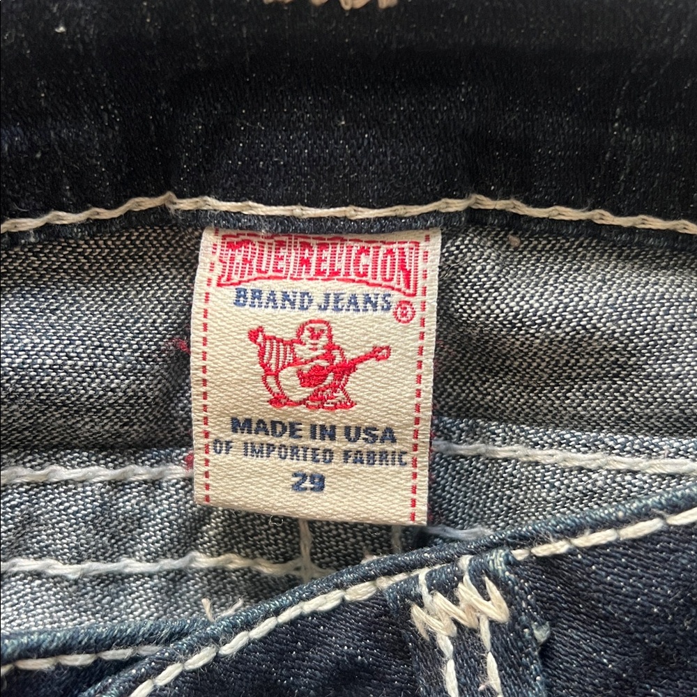 Vintage True Religion Indigo low rise Flare Jeans; women’s 29 - Picture 3 of 8